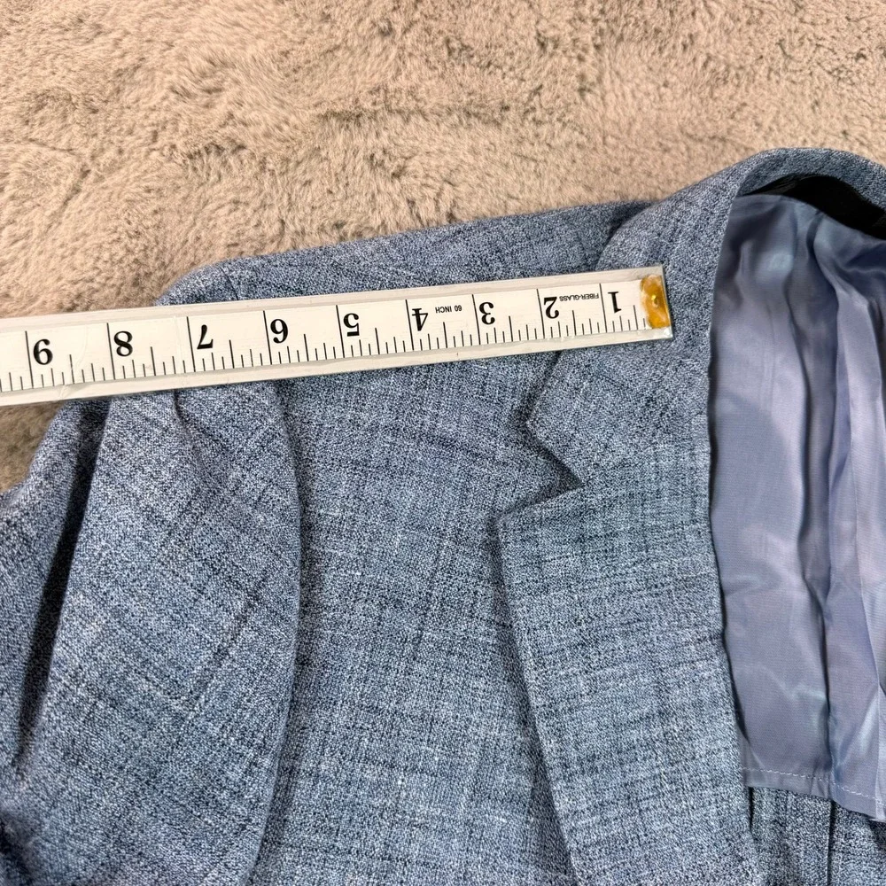 Patrick James Moderno Sport Coat 44L Light Blue Bamboo Silk Linen Botto Giuseppe